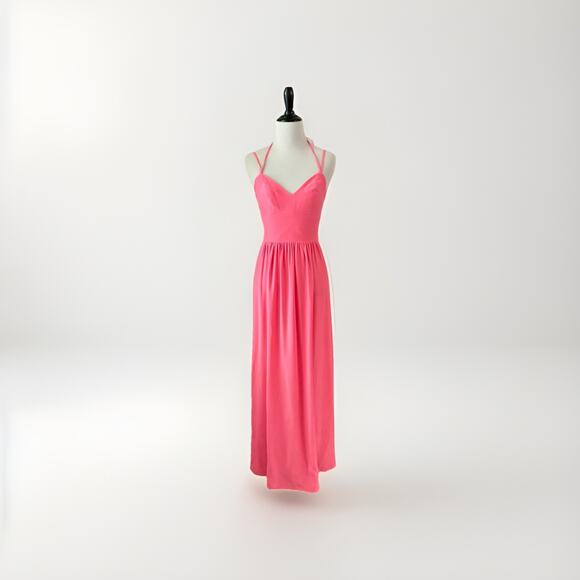Amanda Uprichard Salmon Maxi Silk Dresss Size l - Picture 2 of 15